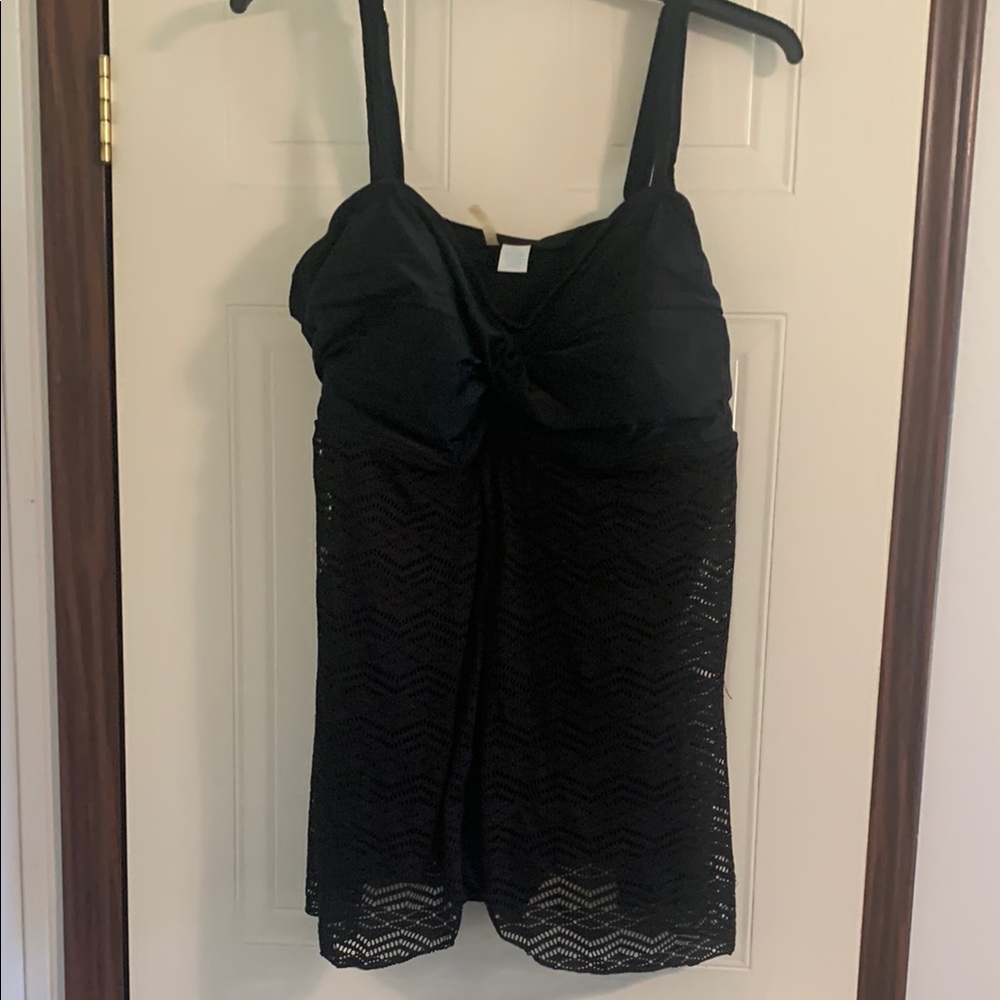 New Directions Black One-Piece Swimsuit